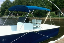4-Bow Stainless Steel Round Tube Bimini Top w/Optional Front & Rear Stainless Steel Brace Kits