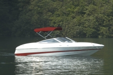 3-Bow Round Tube Bimini Top - 36in. Height - Mariah Boat