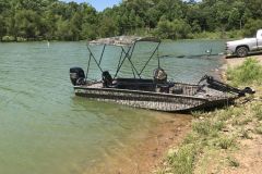 3-Bow Round Tube  Bimini Top - Camouflage - Mossy Oak Break Up - Havoc - Jon Style Bass Boat