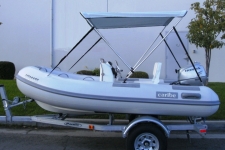 2-Bow Round Tube Bimini Top - Caribe Inflatable Boat