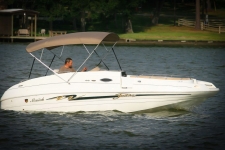 4 Bow Round Tube Stainless Steel Bimini Top - 1999 Mariah Jubilee