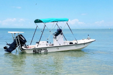 3-Bow Round Tube Bimini Top, Carolina Skiff J16 CC