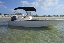 3-Bow Round Tube Bimini Top - Cape Craft Boat