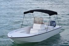 3-Bow Round Tube Bimini Top - Cape Craft Boat