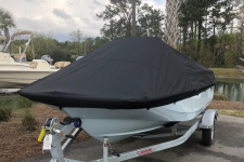 Boston Whaler - Custom Fit Boat Cover - 2019 Boston Whaler 150 Montauk w/ Aft Rails