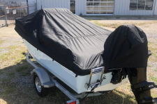 Boston Whaler - Custom Fit Boat Cover - 2019 Boston Whaler Montauk 150 w/ Bow Rail