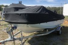 Boston Whaler - Custom Fit Boat Cover - 2019 Boston Whaler Montauk 150 w/ Bow Rail2019 Boston Whaler Montauk 150 w/ Bow Rail