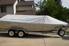 North River, Aluminum Fishing Boat w/High Windshield Mounted Forward, Styled to Fit, Poly-Guard, Haze Gray