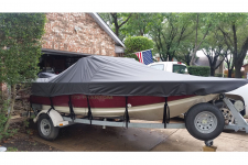 Styled to Fit Cover - Fish & Ski Style Boat -  Smokercraft 170 Phantom Boat Cover - Sun-DURA - Storm