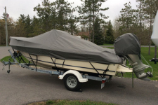 Custom Boat Cover - 2004 Key West 186 CC w/ High Bow Rail