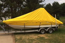 2008 Chaparral 236 SSX w/ Tower  - Over-the-Tower Specialty Storage Boat Cover - 83124S - Sun-DURA - Yellow