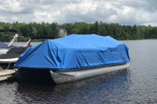 Styled to Fit Pontoon Boat Cover - PED-24 - Outdura - Beach Blue