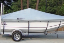 Carolina Skiff 218 DLV, Custom Fit, Poly-Guard, Haze Gray