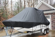 2012 Carolina Skiff 218 DLV w/T-Top, Rounded Bow Center Console Boat w/T-Top, Specialty, Poly-Guard, Black