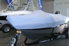 2011 Crestliner Fish Hawk SC w/Trolling Motor, Custom Fit, Poly-Guard, Haze Gray