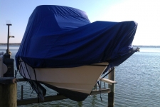 Specialty Cover designed for Walk Around Cuddy Cabins w/Hard Top or Center Console Boats with T-Top