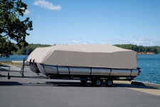 Pontoon Boat, Styled to Fit, Poly-Guard, Beige