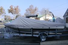 Weldcraft 188 Rebel, Aluminum Fishing Boat w/High Windshield Mounted Forward, Styled to Fit, Poly-Guard, Haze Gray